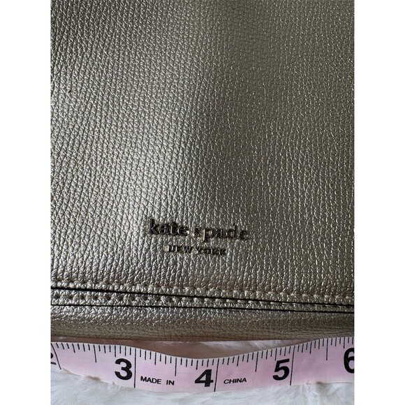 Kate Spade New York Sylvia Wallet Crossbody Purse Gold Small Chain Strap - Picture 2 of 10